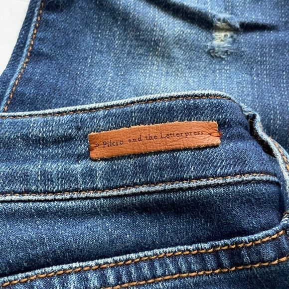 Pilcro and the Letterpress Dark Blue Skinny Jeans - Picture 6 of 16